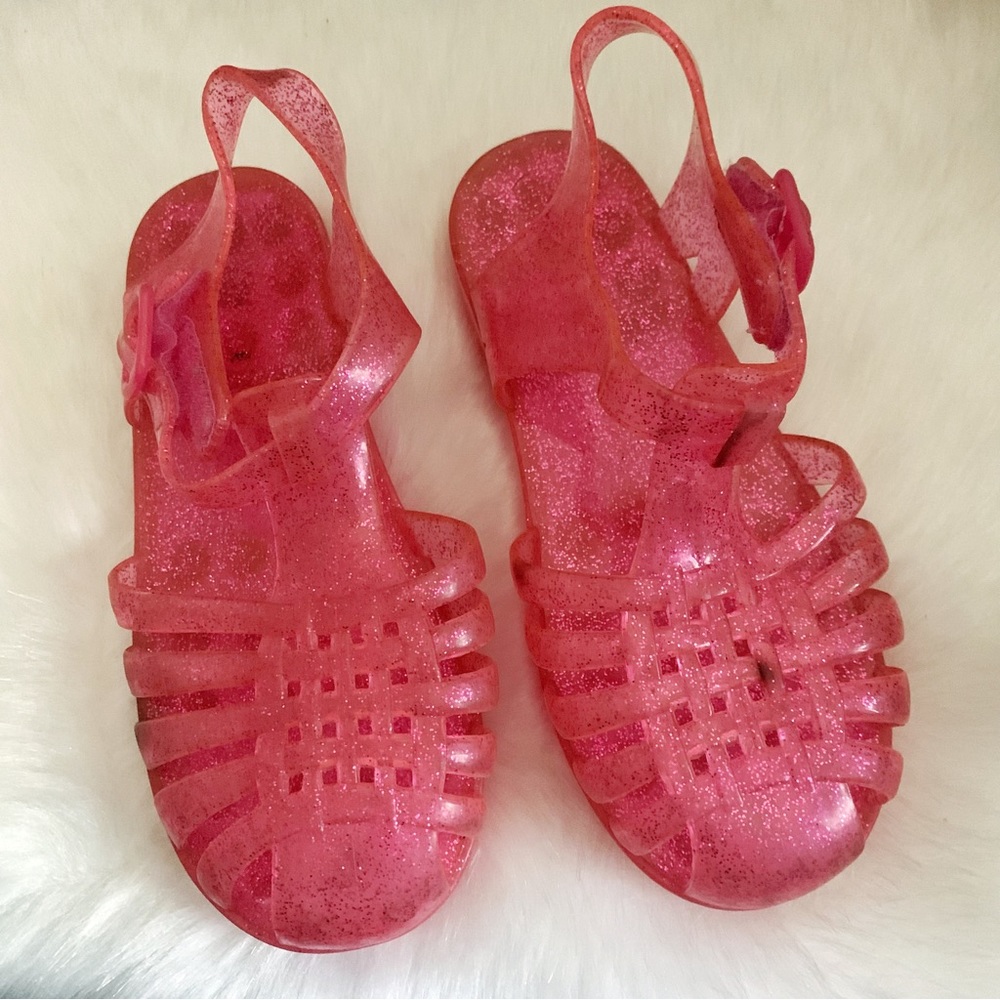 Fishermen’s Jelly Sandal Pink Glitter Size XL 11-12